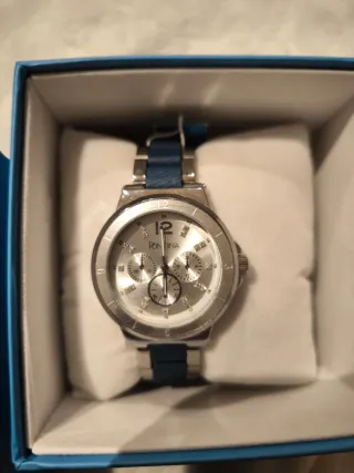 Reloj Fontina Mujer Plata y Azul