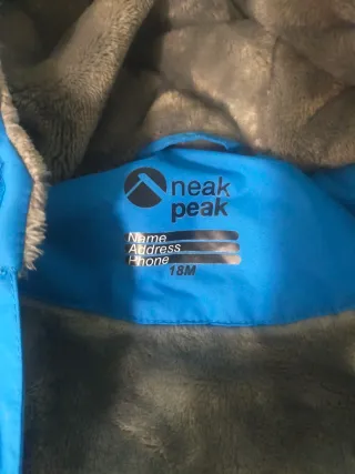 Buzo Nieve Neak Peak 18/24 meses