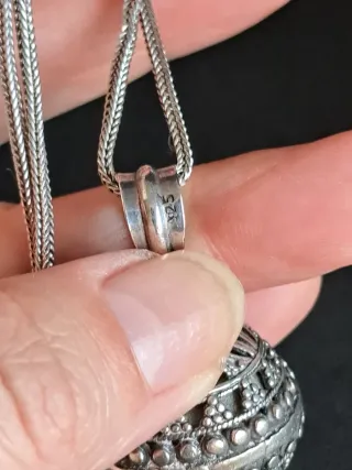 Cadena y Colgante Plata Ley 925 Vintage