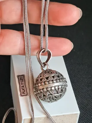 Cadena y Colgante Plata Ley 925 Vintage