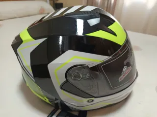 Casco Moto Blacklion Integral Deportivo Negro/Amar
