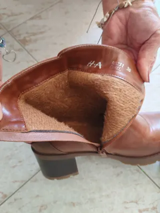Botines marrones talla 38 con pelo