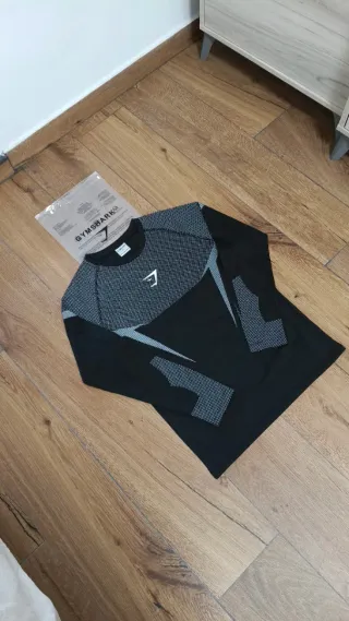 Gymshark Onyx V5 Gris Manga Larga