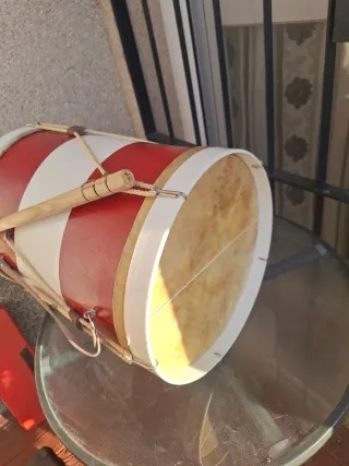 Tambor Rociero Rojo y Blanco