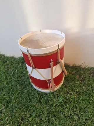 Tambor Rociero Rojo y Blanco