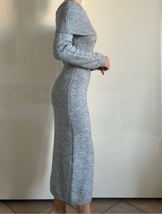 Abito lungo spalle scoperte H&M grigio