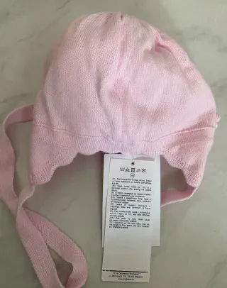 Cappellino rosa con strass Barbaras 3/12 mesi