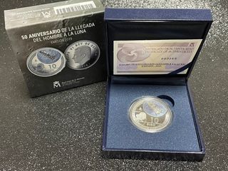 Moneda Plata 50 Aniversario Llegada Luna