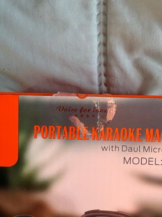 Karaoke Portátil con 2 Micrófonos