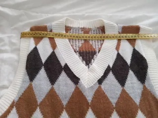 Chaleco rombos estilo inglés talla única