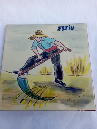 3 Azulejos Cerámicos Decorativos