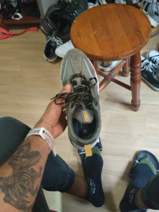 Zapatillas Munich grises y verdes