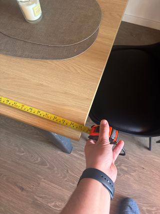 Mesa comedor madera y metal 140x70