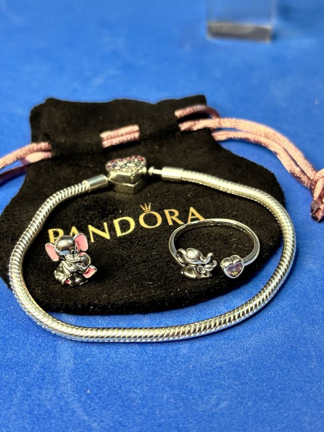 Dia de la Madre  Pulsera y Anillo Elefante Corazón