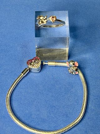 Dia de la Madre  Pulsera y Anillo Elefante Corazón