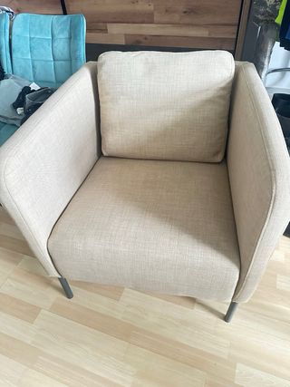 Sillón Ikea beige tela