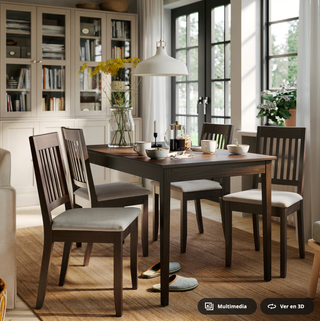 Mesa comedor extensible IKEA + 4 sillas