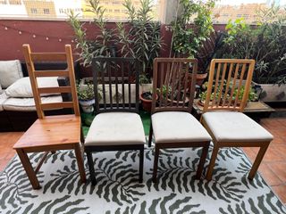 Mesa comedor extensible IKEA + 4 sillas