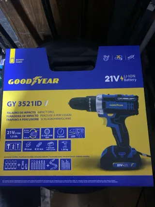 Taladro Inalámbrico Goodyear + Regalo Herramienta