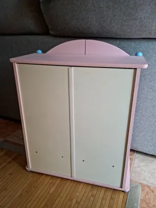 Mueble infantil rosa y azul