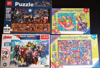 Lote 5 Puzzles Infantiles 5/6 años