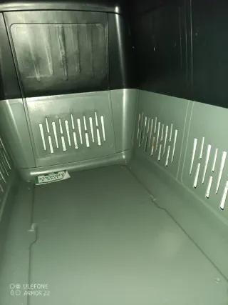 Transportín Perro XL Negro y Gris