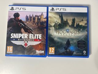 Juegos PS5 Sniper Elite y Hogwarts Legacy