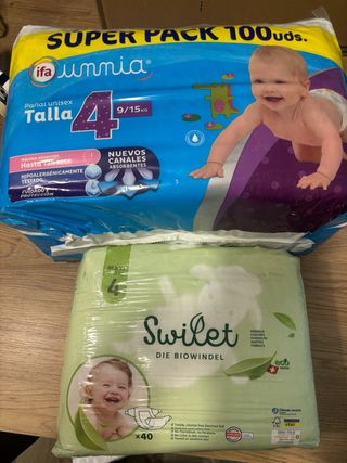 Pañales Talla 4 (9-15kg) - 100 uds