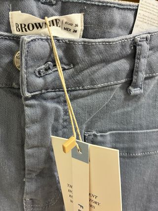 Pantalón Brownie Talla 36 Azul Flare