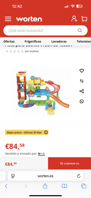 Pista de coches para bebés