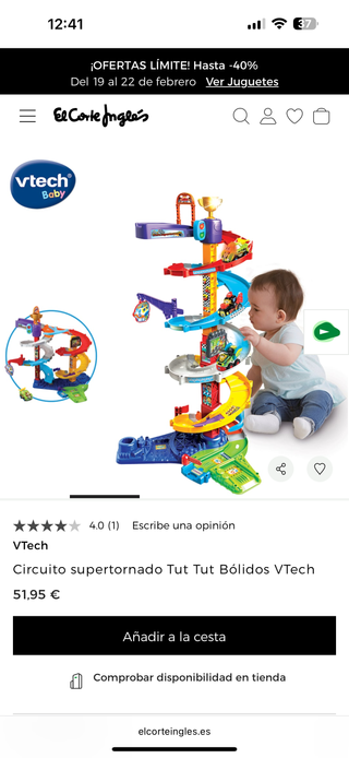 Pista de coches para bebés