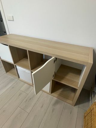 Estantería KALLAX madera 8 cubos con dos puertas