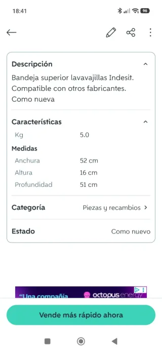 Bandeja para lavavajillas