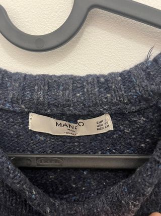 Maglione Mango Colore Blu Scuro Taglia S in Lana