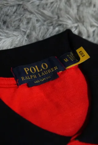 Polo Ralph Lauren Rojo con Big Pony Blanco Talla L
