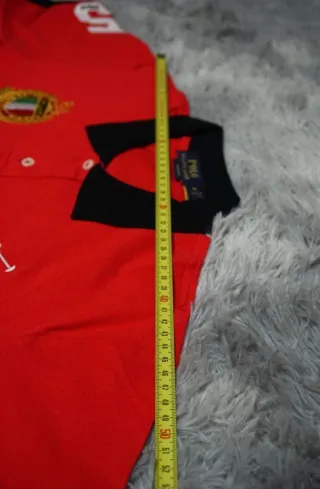 Polo Ralph Lauren Rojo con Big Pony Blanco Talla L