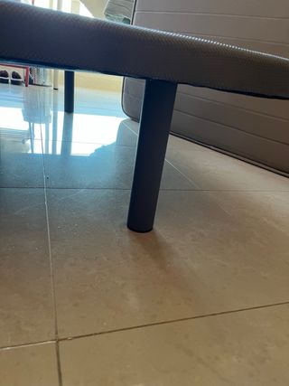 Cama y somier de tela