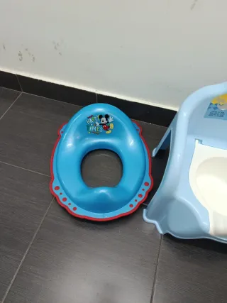 Orinal y adaptador infantil azul Mickey