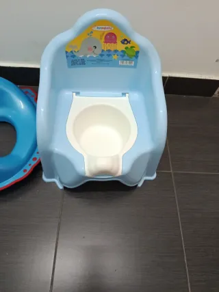 Orinal y adaptador infantil azul Mickey