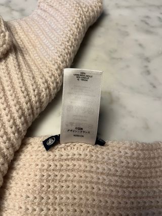 Cappello e sciarpa Petit Bateau color panna