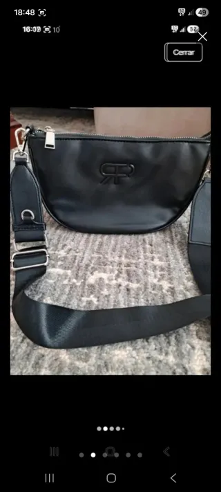 Bolso negro media luna