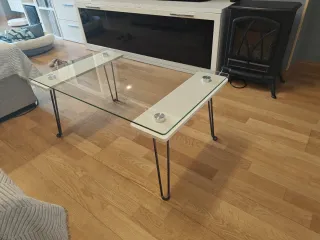 Mesita de centro salón cristal 80x50cm