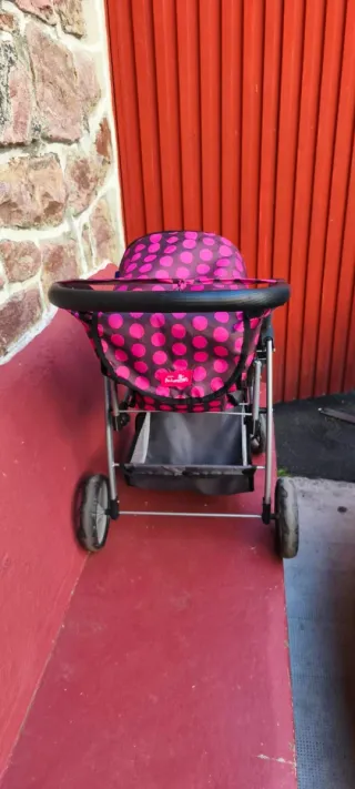 Silleta gemelar rosa lunares