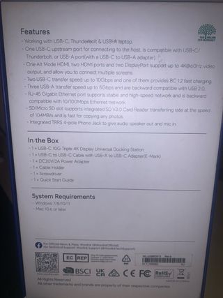 Dock WAVLINK USB-C 10G Triple 4K DisplayLink