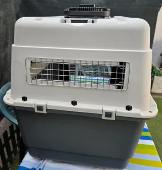 Transportín XL Beige y Gris