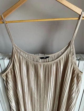 Top H&M plissettato beige taglie grandi