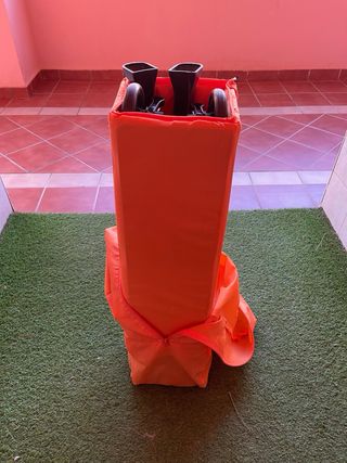 Cuna de viaje plegable naranja