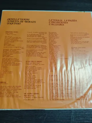Vinilo Ornella Vanoni, Vinicius de Moraes, Toquinh