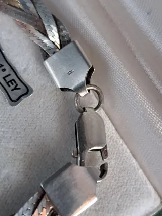 Pulsera Plata Ley 925 Trenzada Vintage