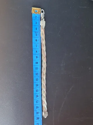 Pulsera Plata Ley 925 Trenzada Vintage